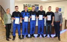 Our apprentices together with Petra Bültmann-Steffin and Andreas Bültmann